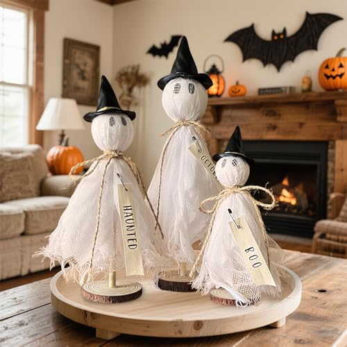 LINLINGTOYS Halloween Decorations Indoor - 3 Set Primitive Halloween...