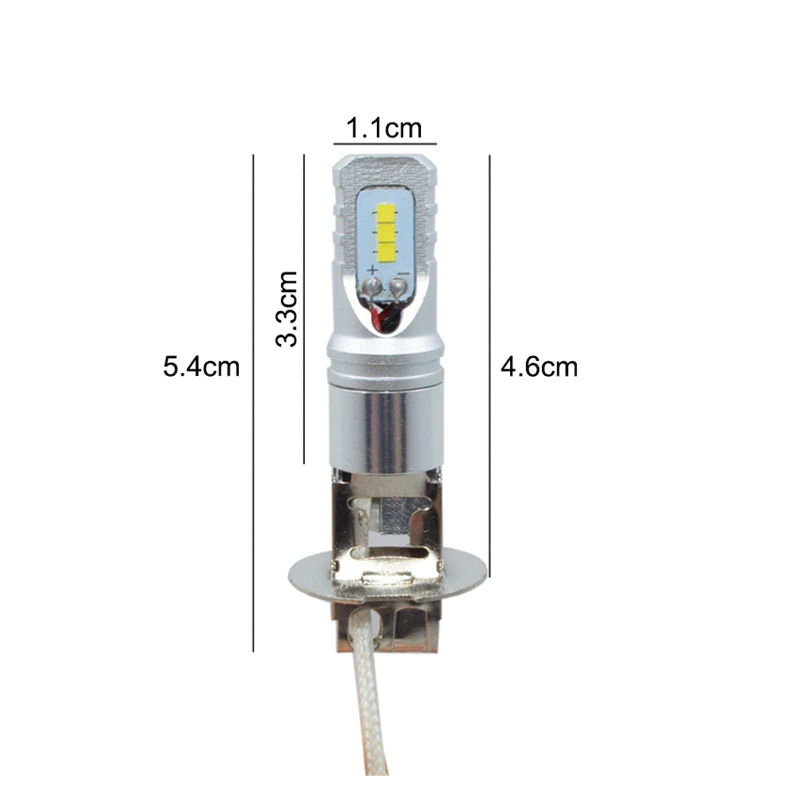 Żarówka ledowa Reflektor samochodowy LED samochód Lampa samochodowa Lampa jazdy H3 H3 H3 H3 LED 12 V 24V H3 LED Lights 6000K White 3200LM
