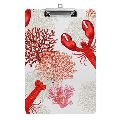 Presse-papiers homard tropical durable en panneau rigide A4