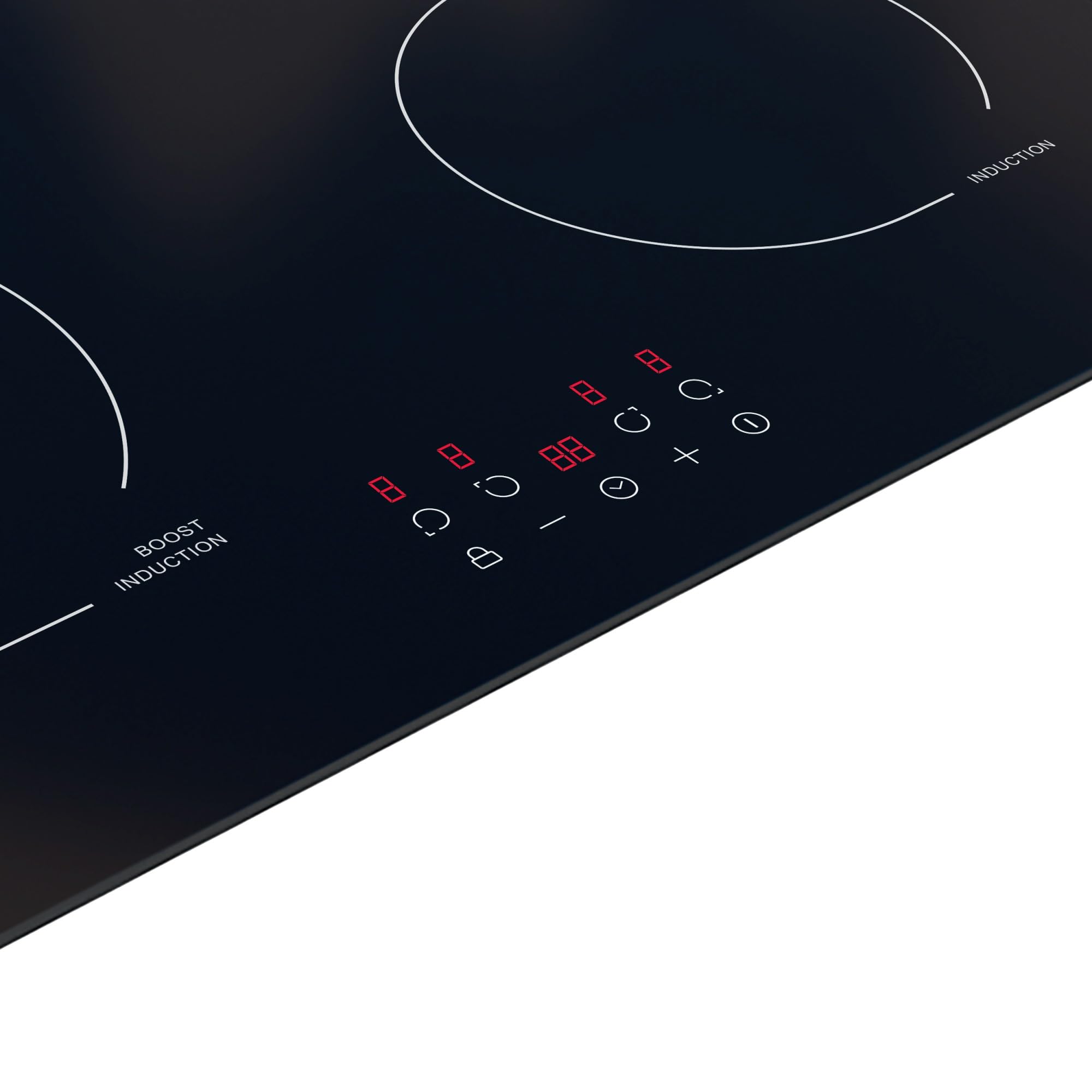 BELDEKO Plaque Induction 4 Feux Encastrable - 6800W - Commandes Tactile - Booster - Minuteur Sécurité Enfant - Marque Française