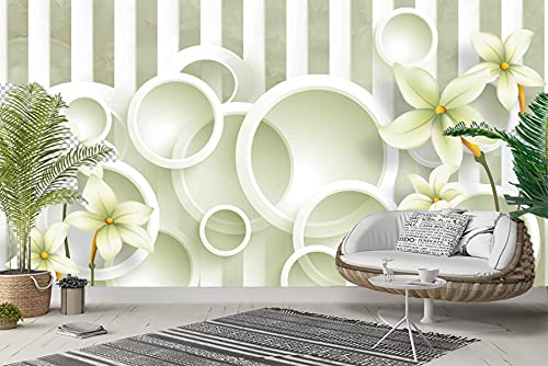 Image of White Circle Wallpaper Wall Sticker for Home D�cor, Living Room, Bedroom, Hall, Kids Room, Play Room(Self Adhesive Vinyl, Waterproof) (16 X 96 INCH)