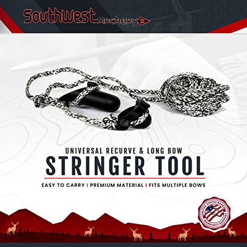Universal Recurve & Long Bow Stringer Tool – Instructional Video Link Included – Designed For All Bows Like The Samick Sage – Satisfaction Guaranteed