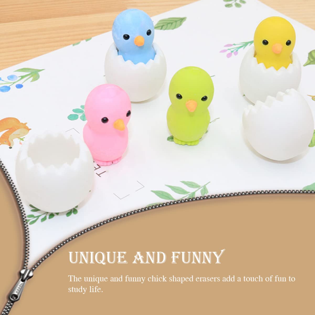 VILLCASE 3 Set Gomma Da Cancellare Shell Chick Gomme Da Cancellare Carino Mini Ragazze Freddo Pulcino Coniglio Divertimento Premi in Aula Gomma Da Cancellare Di Pasqua Pezzi * 3
