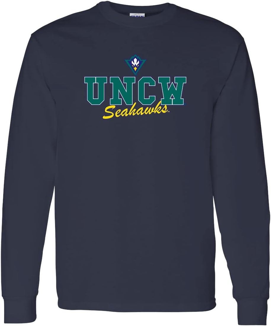 CreateMyTee | UNCW Seahawks Logo Pride Long Sleeve T-Shirt