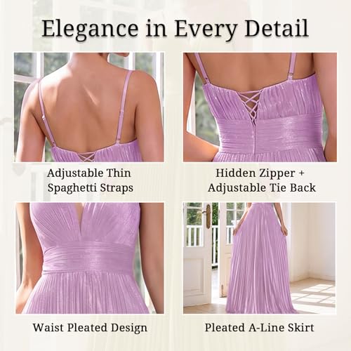 Image of Sexy Backless Maxi Formal Dress for Women with Sequin, Sleeveless Pleated Evening Gowns for Wedding and Cocktail