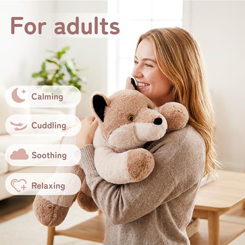 Image of Niuniu Daddy 20 inch | 3.3lb Wolf Weighted Stuffed Animals for Kids & Adults, Weighted Plushies Pillow for Sleeping, Cute Lying Toy Large Huggable Gift for Everyday Comfort