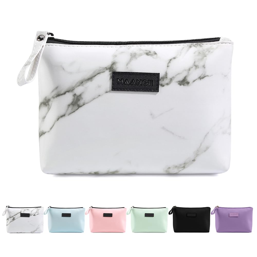 Small Makeup Bag Cosmetic Bag, marble,