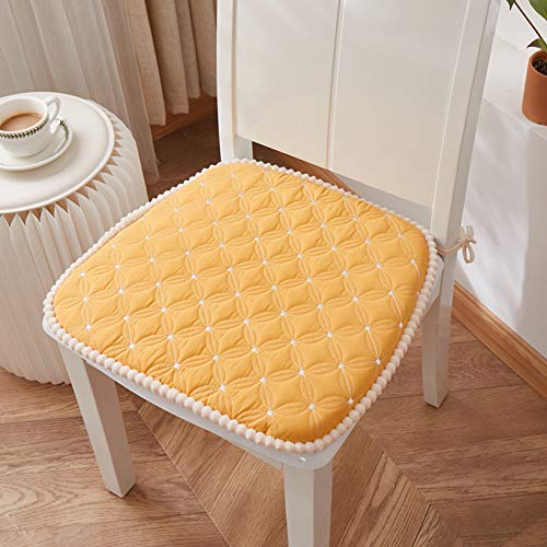 チェアパッド ひも付き ざぶとん 座り心地いい お尻に優しい 体圧分散 可愛い 座布団 クッション S*2 スクエア カラー 椅子クッション ソファクッション 無地 厚いクッションソ 滑り止め ざぶとん 座蒲 シートクッション