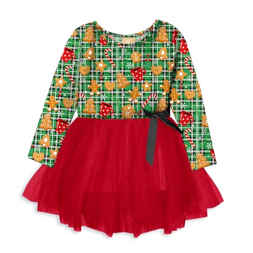 Remimi Thanksgiving Toddler Girl Dress Christmas Ruffle Layered Tutu Dresses 1-6 Years2