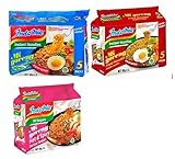 Indomie Variety Pack Halal (BBQ Chicken, Original, Spicy) 15 Total