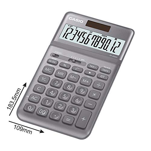 Image of Casio JW-200SC-GY Premium & Stylish Calculator (Grey)
