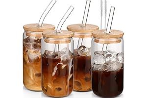 Creative Glass Cups with Lids and Straws for Every Use