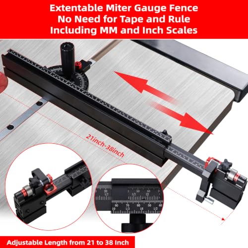 GOINGMAKE 21-38 Inch Miter Gauge