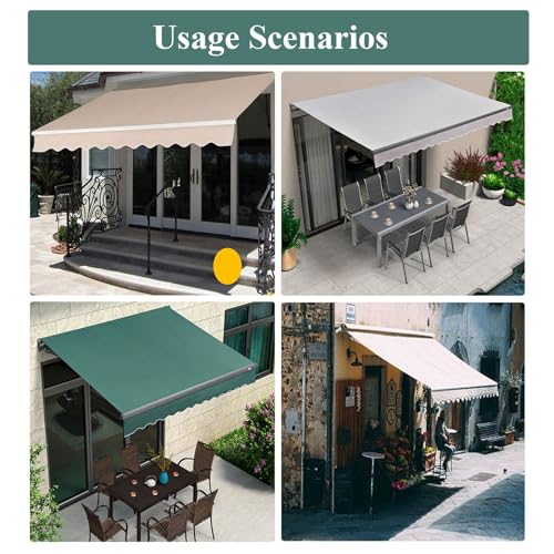 Auvent de terrasse rétractable toile imperméable bâche store extérieur patio