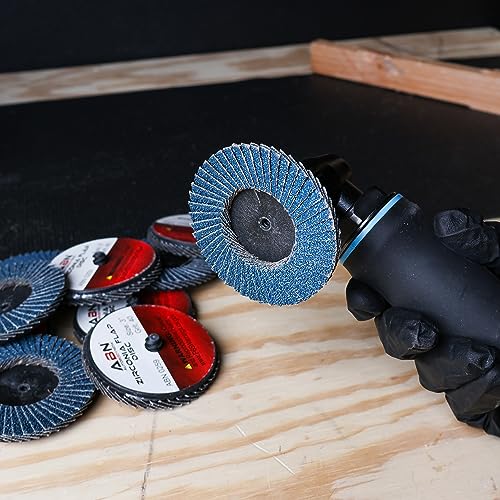 Abn FBA_259 Sandpaper Disc Set, 3In - T27 40 Grit High Density Zirconia Alumina 10Pk Round Sander Flat Flap Round Sanding Pads thumb #4