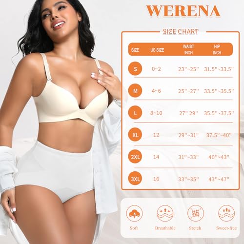 Image of Werena Tummy Control Shapewear for Women High Waisted Body Shaper Panties Seamless Shaping Underwear Panty Girdle