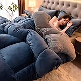MTHGH Bettdecke Winterdecke,Winter Steppdecke Dicker Lamm-Kaschmir, Decke, Flauschige Kaschmir-Steppdecken, Winterwarm, Plüsch Winterdecke(01,135 * 200cm/1.5kg)