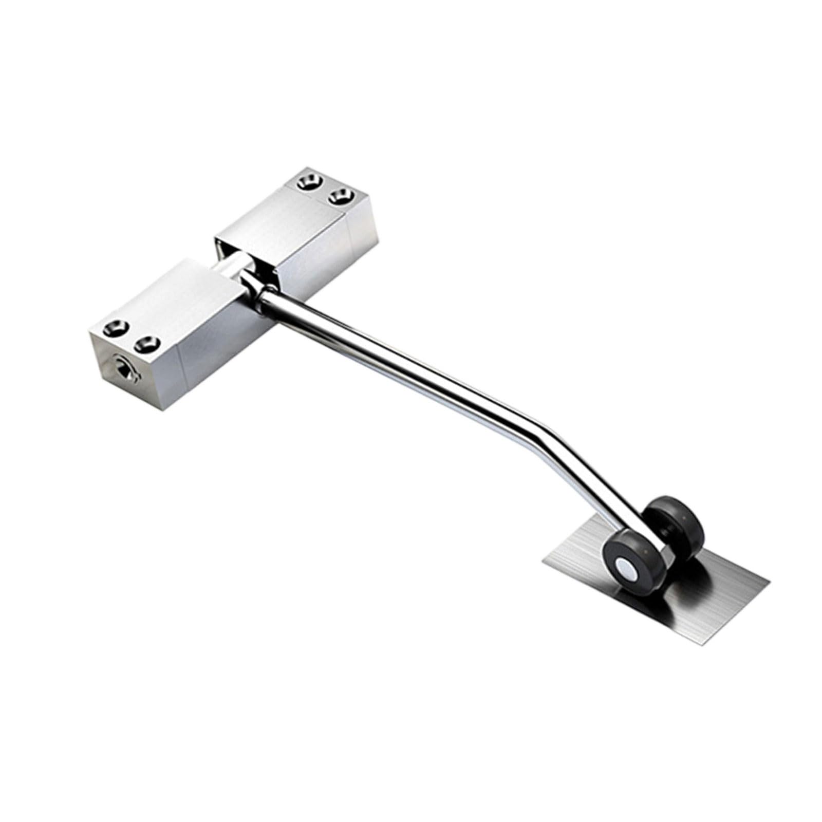 Nvoqilin Square Silver Auto Close Door Hardware Permanent Rustless Construction Smooth Quiet Ending Excellent For Residential Commercial Spaces Automatic Door Tighter Closing Joint
