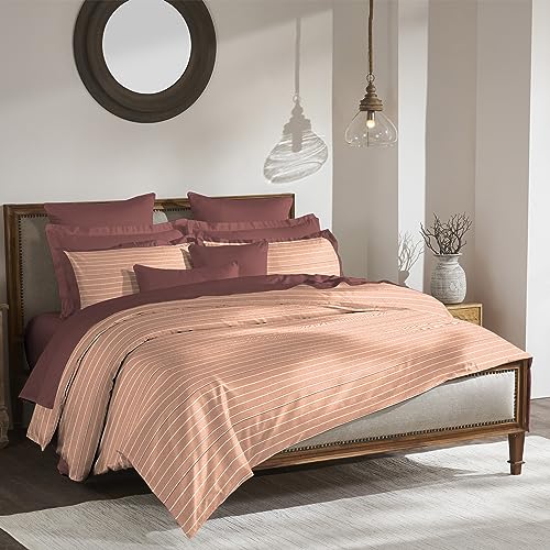 Image of myTrident Shades of Comfort King Bedsheet Sets,180 TC, 100% Cotton bedsheet for Double Bed, Livia