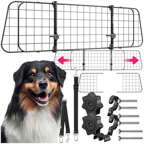 tectake® Grille de Protection Universelle pour Chien Barrière Animaux Barriere de securite pour Transport Chien Voiture Accessoires Voiture Coffre de Voiture...