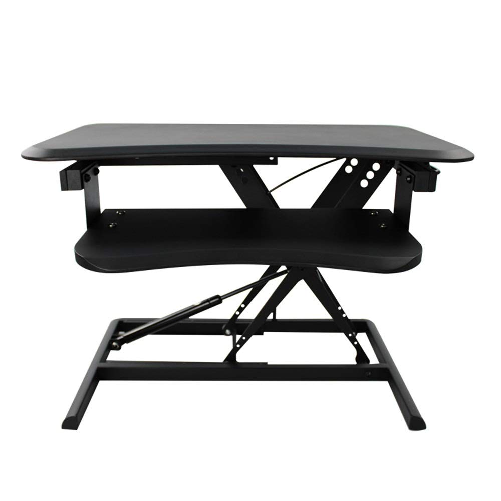 CGCSYZ Height-Adjustable Standing Desk Converter & Monitor Riser - Ergonomic Sit-Stand Workstation for Home & Office White - Fits All Desks One Size (Black One Size)