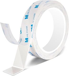 kinoco Ruban Double Face Extra Fort pour Montage - Mousse PE - Fixation Permanente Int&eacute;rieur/Ext&eacute;rieur (20mm x 3m&egrave;tres)