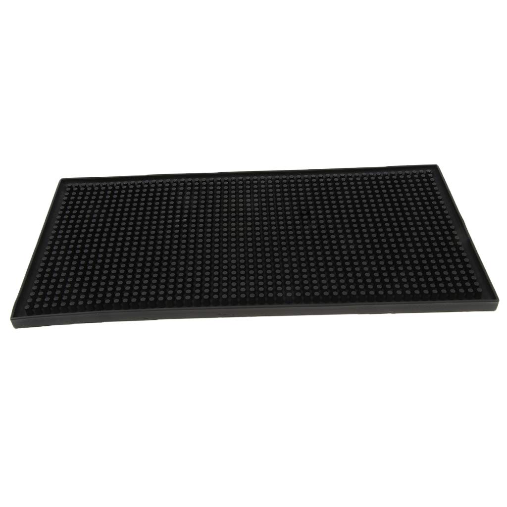F Fityle Alfombrilla para Bar Alfombrilla de Goma Alfombrilla de Goteo - Alfombrilla de Goteo de Hecha de Goma en Negro, para Bar, Club, Cocina, 60x30cm