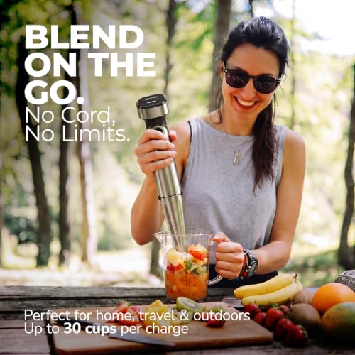 Image of Turelar Cordless Immersion Blender Handheld with Rechargeable Battery