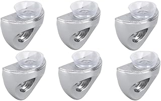 Angoily 20 Pcs Glass Shelf Glass Holder Shelving Brackets Shelf Brackets Shelf Brackets Pegs Shelf Support Partition Silver Zinc Alloy Zinc Alloy Shelf Brackets