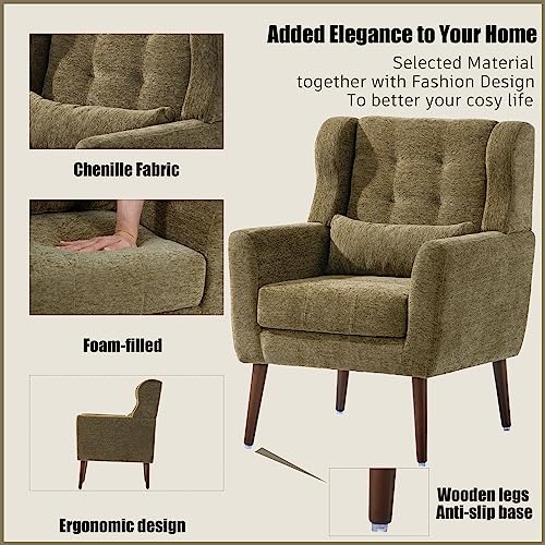 Sillón Chenille Plegable miniatura 5