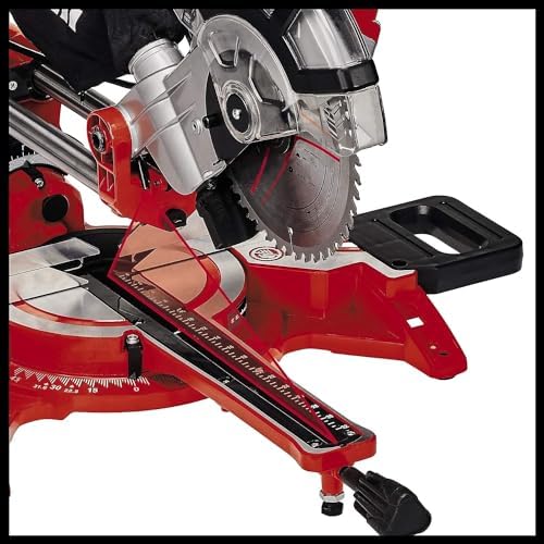 Bild 2 - Einhell Zug-Kapp-Gehrungssäge TC-SM 2131/2 Dual (1800 W, max. 62 mm x 310 mm Schnitttiefe/-breite, Ø 210 mm Sägeblatt, beidseitig neigbarer Sägekopf, Zugfunktion, Laser)