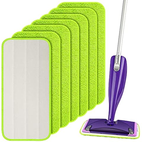 Mop Pads, Reusable Mop Refill Pads for Flash Powermop, 7 PCS Washable Microfiber Replacement Pads for Wet Dry Floor Cleaning Hardwood Laminate Floor Cover