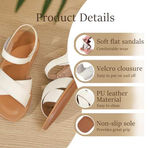 Image of Toddler Girls Sandals Summer Flats Dress Shoes for Baby Little Kids Girl