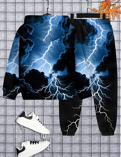 Image of Boys Clothes, T-Rex Print Dinosaur Boy Clothes Fall Winter Outfits Long-sleeved Hooded Sweatshirt Pants 2Pcs Set