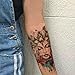Oottati 6 Sheets Waterproof Body Art Arm leg Temporary Tattoo Sticker Realistic Beauty Lady Flower Rose Cat Face Sword