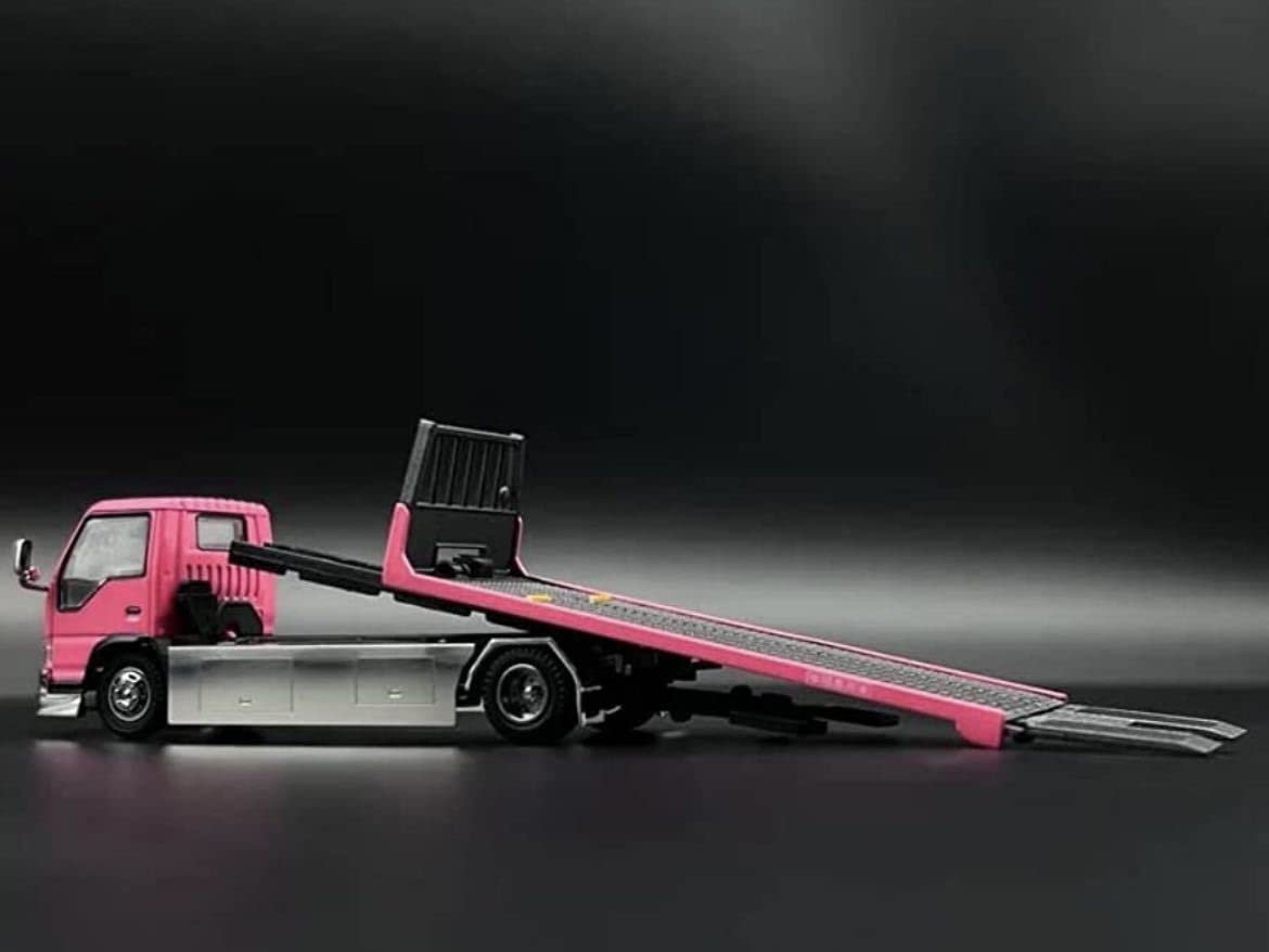 Amazon | 1/64 YES ISUZU いすゞ ELF Custom Tow Truck 積載車 ピンク