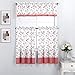 Interior Trends 3 Piece Kitchen Window Curtain Panel Tiers and Valance Set (36