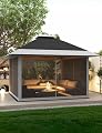 KYBOLT 13x13 Pop Up Gazebo Outdoor Canopy Shelter with Mosquito Netting 4 Stanbags Instant Gazebo Tent for Lawn, Garden, Backyard Deck (Charcoal Gray + Light Gray)