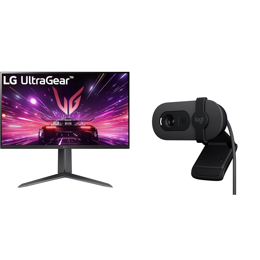 LG 27GS65F 27 Inch Ultragear IPS Full HD Gaming Monitor (1920 X 1080), 1ms, 180Hz, HDR 10, NVIDIA G-Sync, AMD FreeSync Compatible, DisplayPort, HDMI + Logitech Brio 100 Full HD 1080P Webcam-image-45