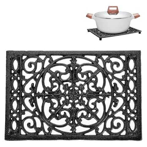Sumnacon Cast Iron Trivet - Rustic Heat Resistant Metal Trivet Cover