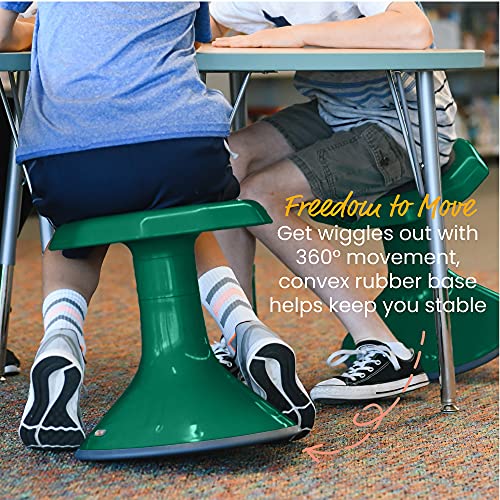 Image of ECR4Kids ACE Active Core Engagement Wobble Stool, 15-Inch Seat Height, Flexible Seating, Green