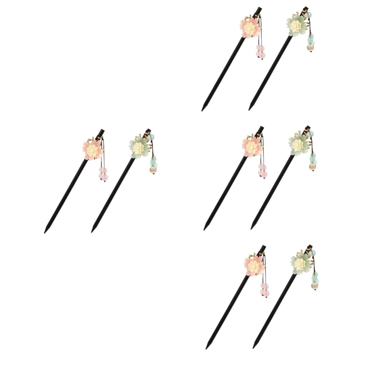MAGICLULU 8piezas Horquillas Chinas De Retro Flores Accesorios Para Peinados De Boda y Fiesta Sujetadores De Moño Elegantes Para Mujeres y
