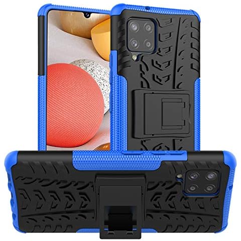ALDHOFA Case for Samsung Galaxy A42 5G,Heavy Duty Shock Proof Protective Phone Case,Dual Layer Hybrid Cover with Kickstand for Samsung A42 5G-Blue Cover