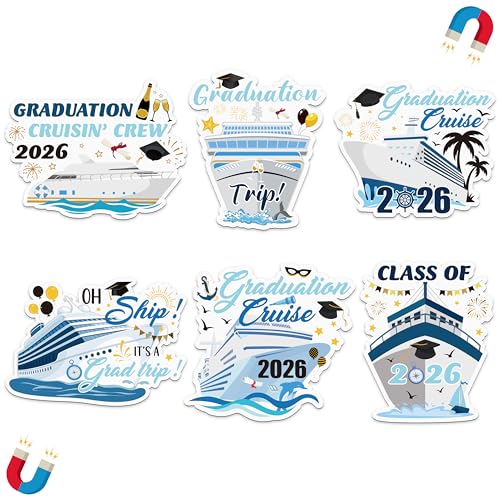 Imanes decorativos de crucero para graduación, 6 piezas miniatura 1