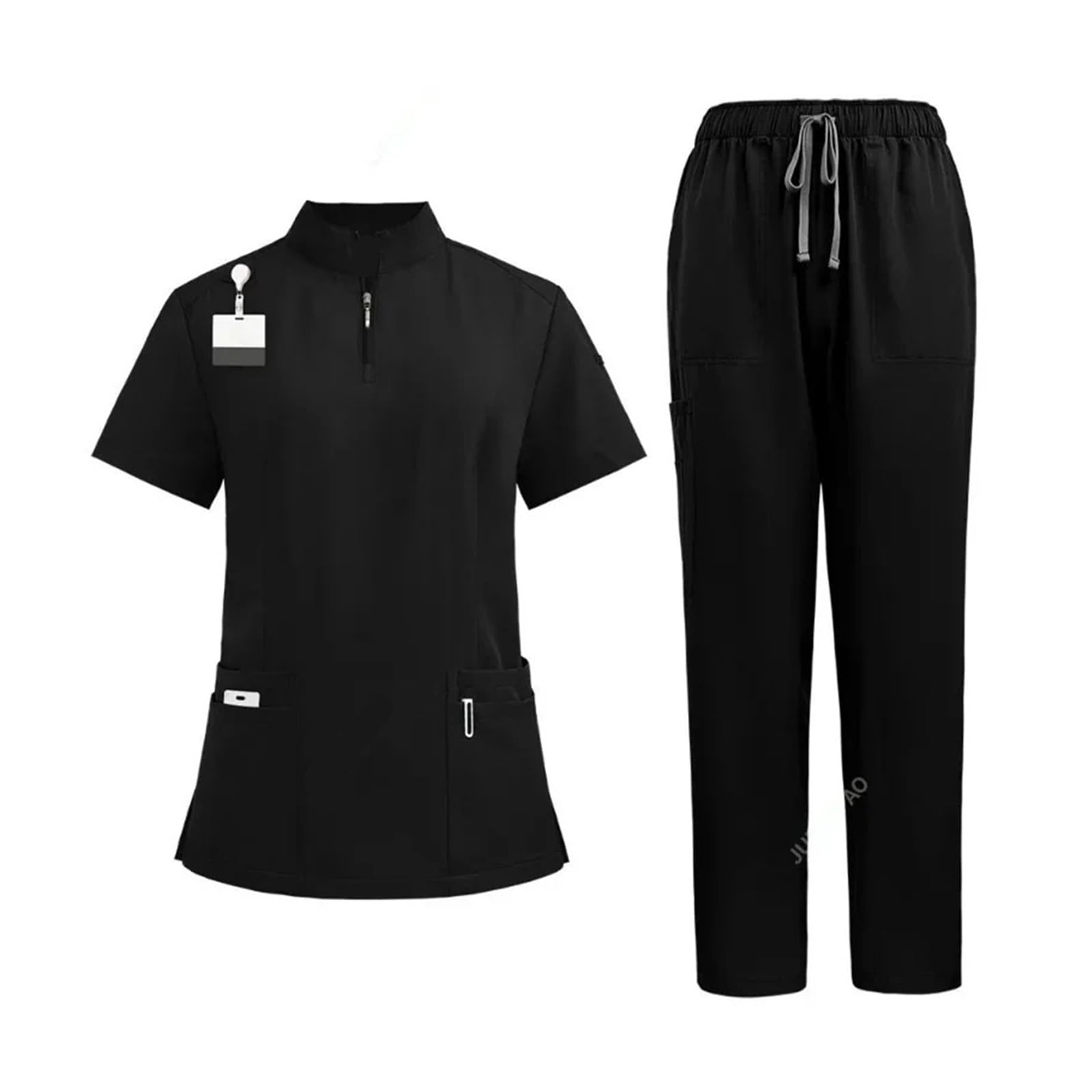 Divisa da Infermiera Uniformi Unisex for Infermiere con Scollo a V, Set da Lavoro for Donne, Uniforme da Lavoro for Medico e odontoiatria per Lavoro(42108-Brown,M)