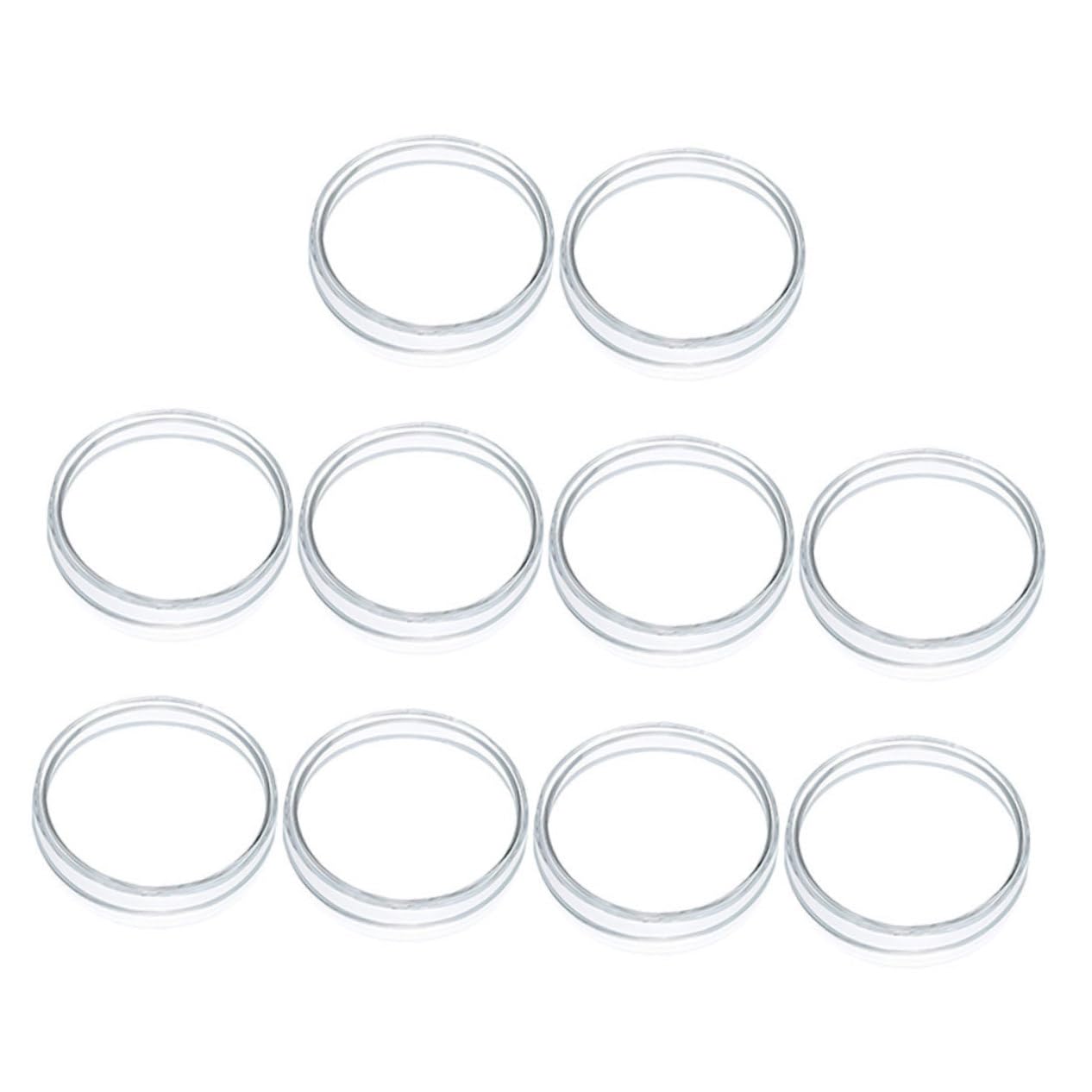 PRETYZOOM 5 Series Placa De Petri De Plástico Platos Placa De Cultivo De Tejidos Cultivo De Células Placas Petri Transparentes Plato De Cultivo Plato De Petri El Plastico 10 Piezas X 5