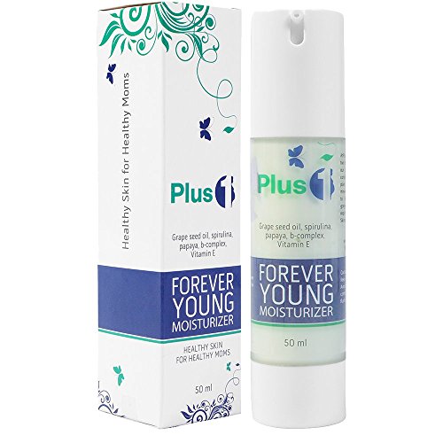 Pregnancy Facial Moisturizer, Plus 1 Skincare Forever Young Moisturizer [Coconut Oil, Green Tea, Rosehip] | Best Maternity Facial Moisturizer to Moisturize Skin and Prevent the Signs of Aging