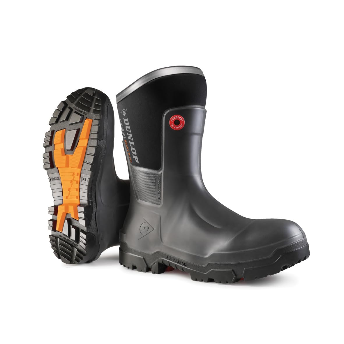 DUNLOP Snugboot Heavy Duty Calf Uomo Donna Impermeabile Leggero Durevole Grigio Punta Composita di Sicurezza