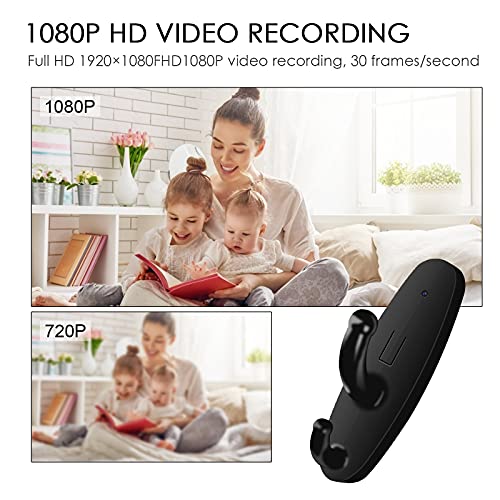 Hidden Camera Clothes Hook Mini Spy Camera Covert Nanny Cam Wall