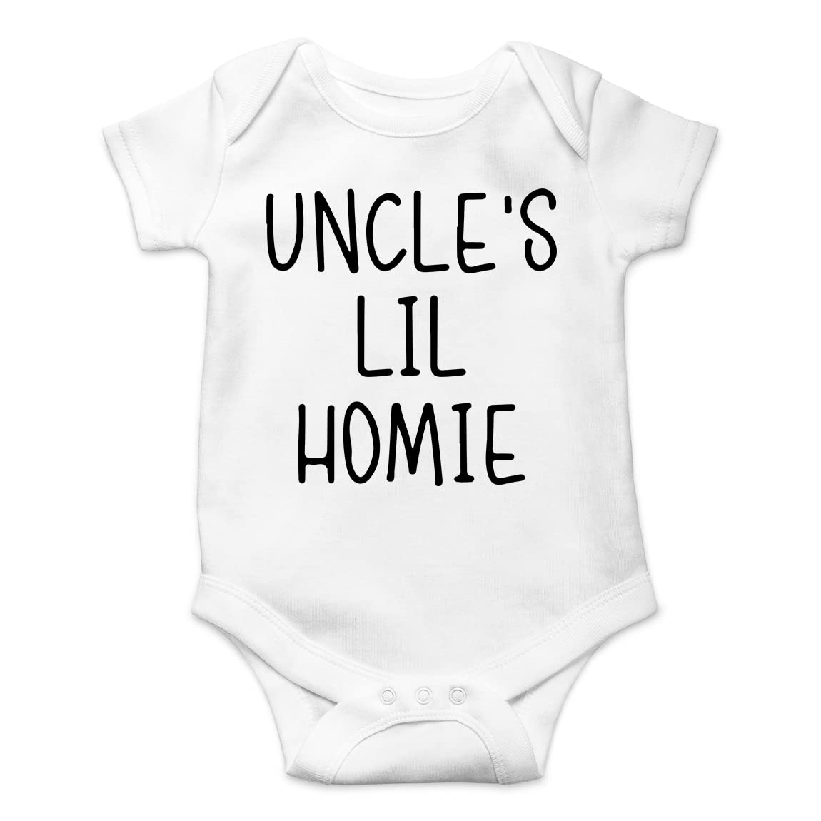 Uncle’s Lil Homie Baby Bodysuit Funny Cute Newborn Romper Adorable Clothing Unisex Girls Boys